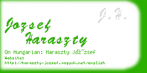 jozsef haraszty business card